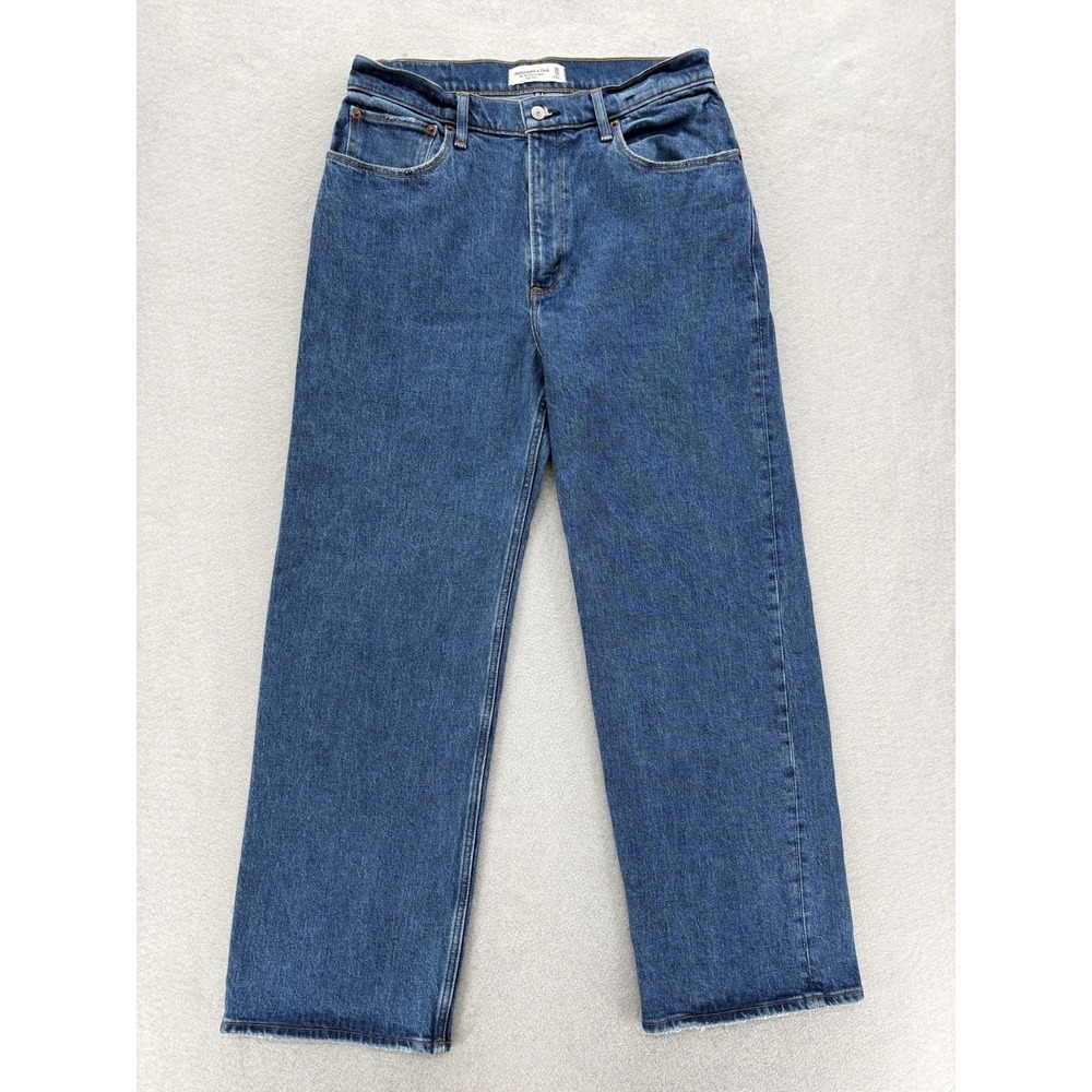 Abercrombie & Fitch 90s Relaxed Jeans Womens 10/30S Blue Medium Wash High Rise